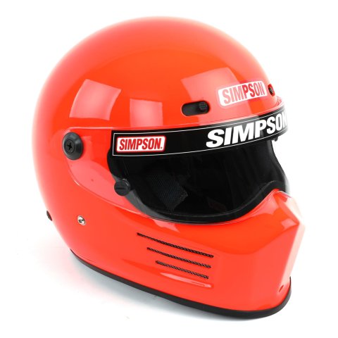 Simpson SA2020 Super Bandit Series Helmets 721005S Helmet, Bandit, Full Face, Safety Orange, Gloss, Snell SA2020, 2X-Large, Each