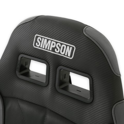 Simpson Vortex II Off-Road Suspension Seats S104-305 Powersports Seats, Offroad, Suspension, Vinyl, Black/Charcoal/Gray, Each