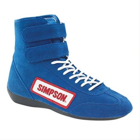 Simpson High Top Driving Shoes 28100BL Shoes, Top, Blue, Mens Size 10, SFI 3.3/5, Pair