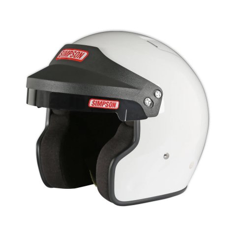 Simpson Cruiser 2.0 Helmets 7320021 Helmet, 2.0, Open Face, White, Gloss Finish, Snell SA2020, Medium, Each
