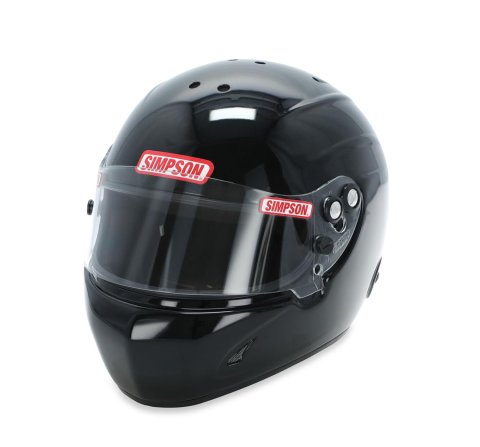 Simpson Devil Ray 3.0 Composite Helmets 7870052 Helmets, Composite, Full Face, Gloss Black, Snell SA2020, 2X-Large, Each