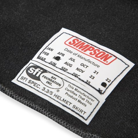 Simpson Helmet Skirts 97068 Skirt, Outer, SFI 3.3/5, Carbon, Black,Each