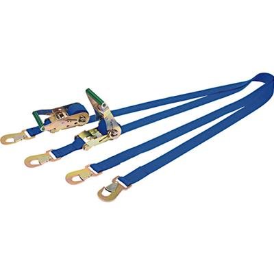 Simpson Ratchet Tie-Downs 35007R Tie Downs Ratcheting 2" Wide 8` Long, Pair, Red