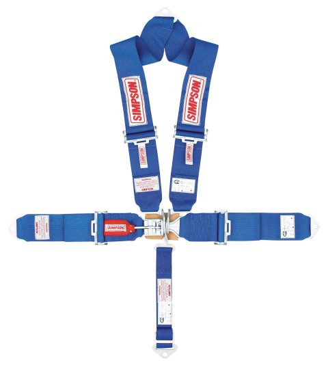 Simpson Latch-Type Shoulder 2-Point Harness 30009P Harness, Belts, Latch, Individual-Type, Bolt-In, Floor/Roll Bar Mount, Platinum, Each