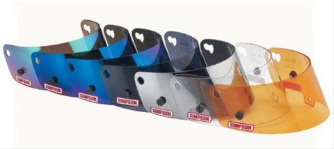 Simpson Replacement Helmet Shields 84303 Shield, Iridium, Anti-fog, Carbon Devil Ray, Devil Ray Composite, Each