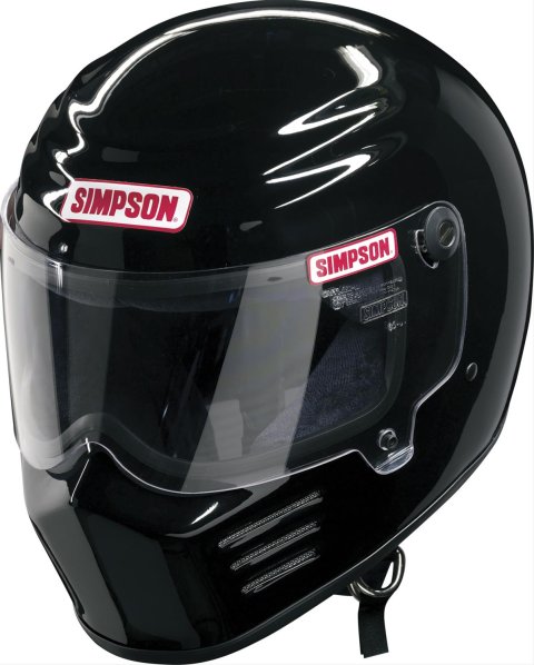Simpson Racing Outlaw Bandit Series Helmets 28315XS1 Helmet, Series, Full Face, EPS Liner, Gloss White, M2015, X-Small, Each