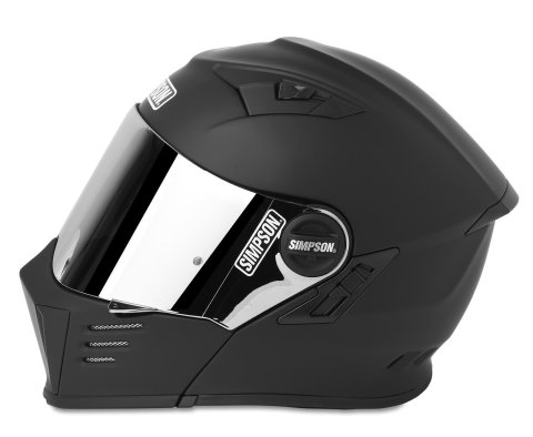 Simpson MOD Bandit Series Helmets M59XS3 Helmet, Ghost Bandit, Modular, Polyester Liner, Matte Black, X-Small, Each