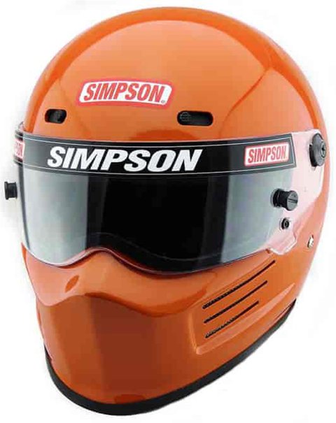 Simpson SA2020 Super Bandit Series Helmets 721000S Helmet, Bandit, Full Face, Safety Orange, Gloss, Snell SA2020, X-Small, Each