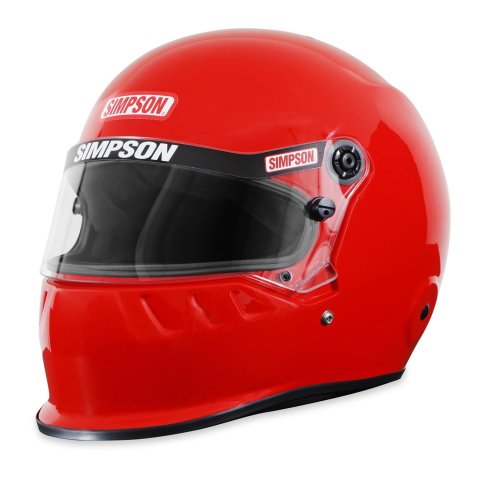 Simpson SA2020 SD1 Series Helmets 7950044 Helmet, 2020, Full Face, Red, Gloss Finish, Snell SA2020, X-Large, Each