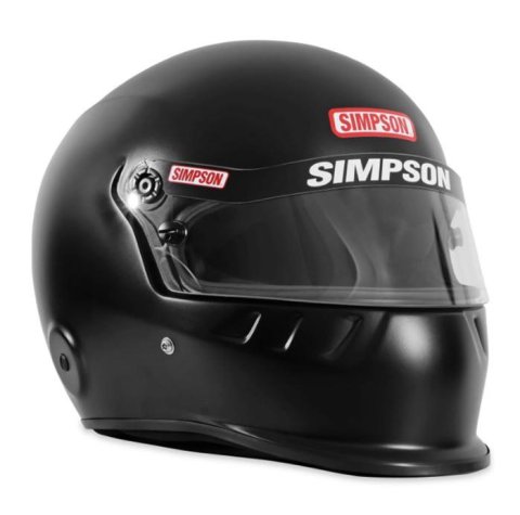 Simpson SA2020 SD1 Series Helmets 7950008 Helmet, 2020, Full Face, Black, Matte Finish, Snell SA2020, X-Small, Each