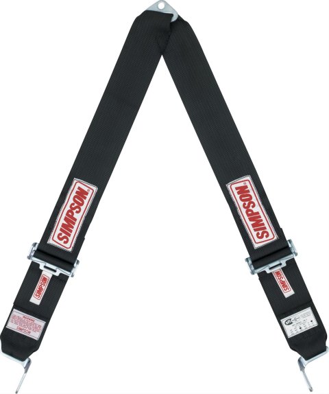 Simpson Camlock Shoulder 2-Point Harness 33005P Harness, Belts, Camlock, V-Type, Bolt-In, Roll Bar Mount, Platinum, Each