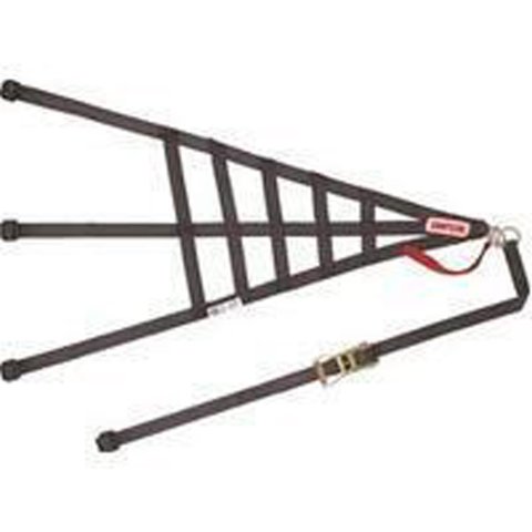 Simpson C5R Driver Window Nets DNC5RRP Net, Passenger Side, Triangle, Ribbon Style, Polypropylene, Black, SFI 37.1, Each