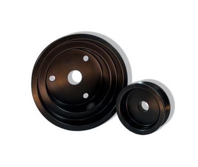 JET Underdrive Pulley Kits 90117 Set, Underdrive, Serpentine, Billet Steel, Black, Crankshaft, Waterpump, Ford, Mercury, Lincoln, Set