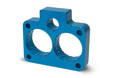 JET Powr-Flo Throttle Body Spacers 62122 Spacer, Powr-Flo, Aluminum, Blue Anodized, Ford, Pickup, SUV, Each