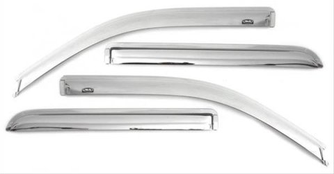 Auto Ventshade Chrome Ventvisors 684615 Side Window Visor, Ventvisor, Front and Rear, ABS Plastic, Adhesive Tape Installation, for Hyundai, Set of 4