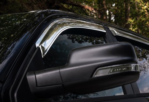 Auto Ventshade Chrome Ventvisors 684387 Side Window Visors, Ventvisors, Front and Rear, ABS Plastic, Chrome, Ford, Set of 4