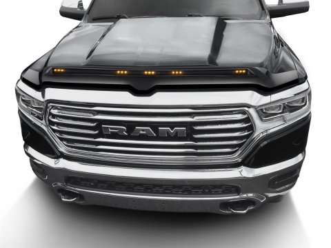 Auto Ventshade Aeroskin LightShield Deflectors 753163-PXJ Bug Guard, Lightshield, Diamond Black Crystal Pearl, Ram, 1500, Each