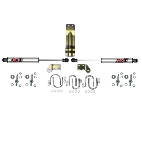 Skyjacker ADX 2.0 Steering Stabilizers for 1998-2002 RAM 2500, 3500 - 2270 Stabilizer, 2.0, Machined Polished, Hard Anodized, Dual, Dodge, Each