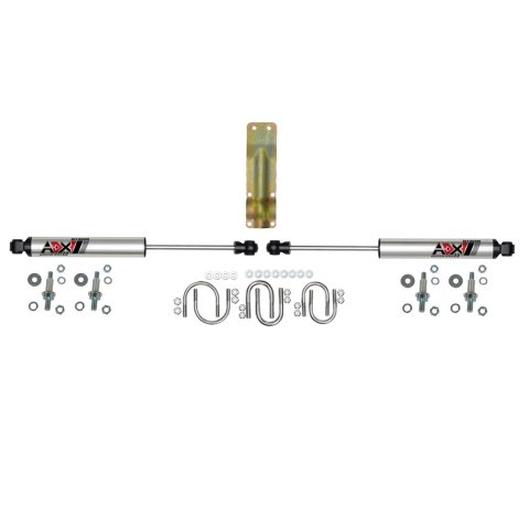 Skyjacker ADX 2.0 Steering Stabilizers 2220 Stabilizer, 2.0, Machined Polished, Hard Anodized, Dual, Chevy, GMC, Each