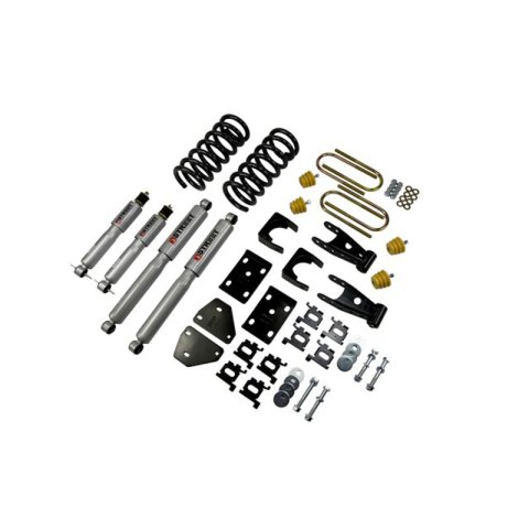 Belltech Lowering Kits with Street Performance Shock Absorbers 811SP Kit, 2 in. Front, 5 in. Rear, Dodge, Pickup, RWD, Kit