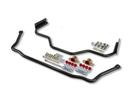 Belltech Muscle Car Anti-Sway Bars 9976 Sway Bars, Front and Rear, Solid, 1.25 in. Front, 1.125 in. Rear, Black, Buick, Chevy, Pontiac, Kit