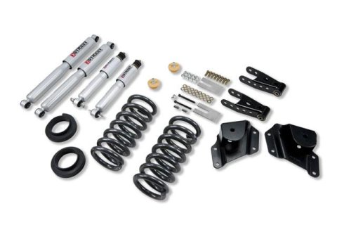 Belltech Lowering Kits with Street Performance Shock Absorbers 664SP Kit, 3 in. Front, 4 in. Rear, Chevy, GMC, Pickup, Standard Cab, RWD, Kit