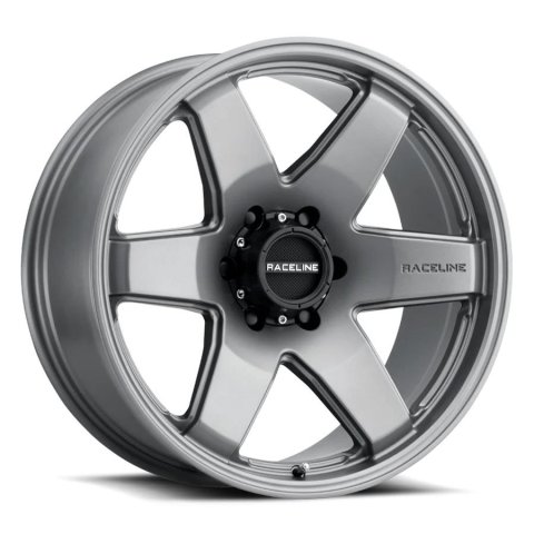 Raceline Wheels 942GS Addict Greystone 20x8.5 Wheel, Addict, 20 in. x 8.5 in., Gloss, Gray, 5.34 in. Backspace, 106.5 in. Center Bore, 5 x 5 1/2 in., Each