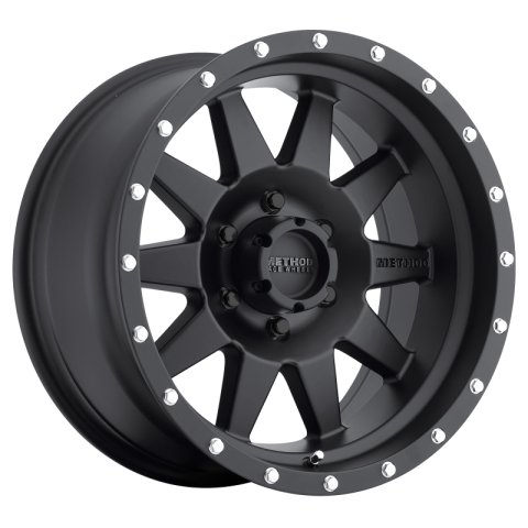 Method Race Wheels MR301 The Standard Matte Black MR30167060500 Wheels, Standard, Aluminum, Black, 16 in. x 7.00 in., 6 x 5.50 in. Bolt Circle, 4.000 in. Backspacing, Each