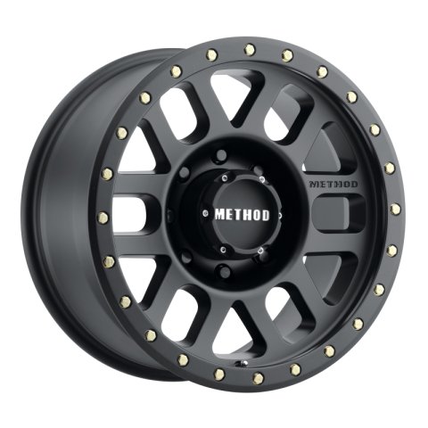 Method Race Wheels MR309 Grid Matte Black MR30989088500 Wheels, Grid, Black, Aluminum, 18 in. x 9.00 in., 8 x 180mm, 5.00 in. Backspacing, Each