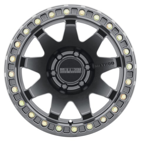 Method Race Wheels MR10879060544B Wheel, MR108, 17x9, -44mm Offset, 6x5.5, 106.25mm Centerbore, Matte Black, w/ BH-H24125-38