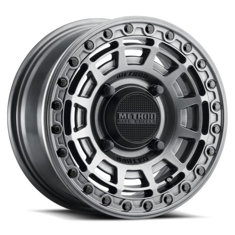 Method Race Wheels MR415 UTV Beadlock Graphite MR415570461252B Wheels, Race, UTV, Aluminum, Graphite, 15 in. x 7 in., 4 x 156mm Bolt Circle, 5.33 in. Backspace, Each