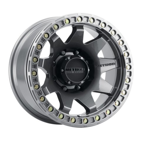 Method Race Wheels MR10879080844B Wheel, MR108, 17x9, -44mm Offset, 8x6.5, 130.81mm Centerbore, Gloss Titanium, w/ BH-H24125-38