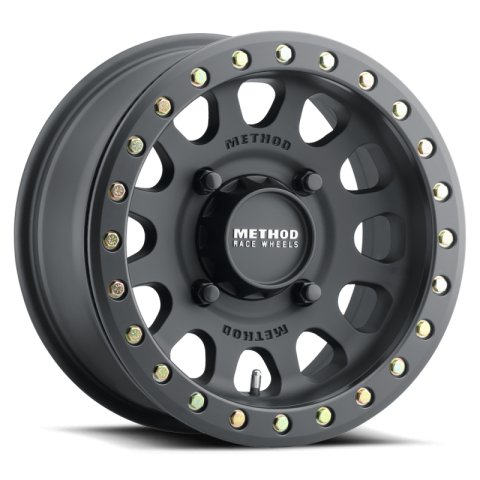 Method Race Wheels MR40151047564B MR401 UTV Beadlock, 15x10, 6+4/+25mm Offset, 4x136, 106mm Centerbore, Matte Black, w/ BH-H24100