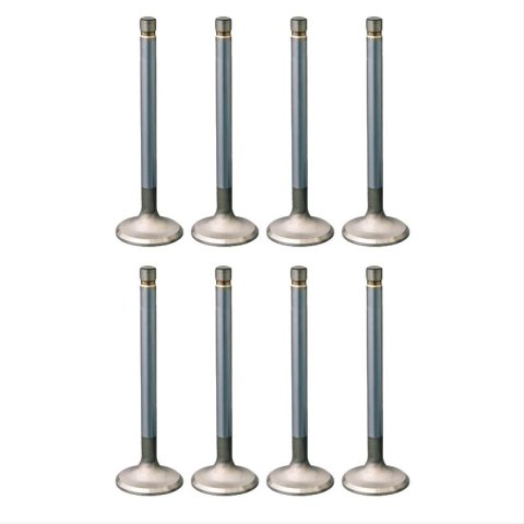 Manley Street Master Valves 10777-8 Valves, Exhaust, Stainless Steel, 1.500 in. Diameter, .341 in. Stem, 4.911 in. Length, Chevy, Set of 8