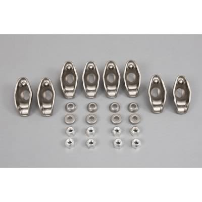 Manley Stamped Steel Rocker Arms 43150 Arms, Steel, 1.60 Ratio, 3/8 in. Stud, Chevy, Small Block, Set of 8