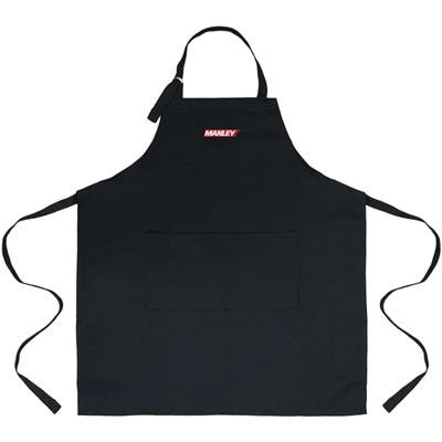 Manley Embroidered Mechanic's Aprons 42014 Apron, Type, Cotton/Polyester, Black, Logo, Each