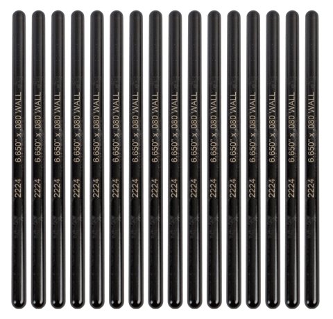 Manley Chromoly Swedged End Pushrods 25665-16 Pushrods, Steel, Heat-Treated, 5/16 in. Diameter, 6.650 in. Length, Universal, Set of 16