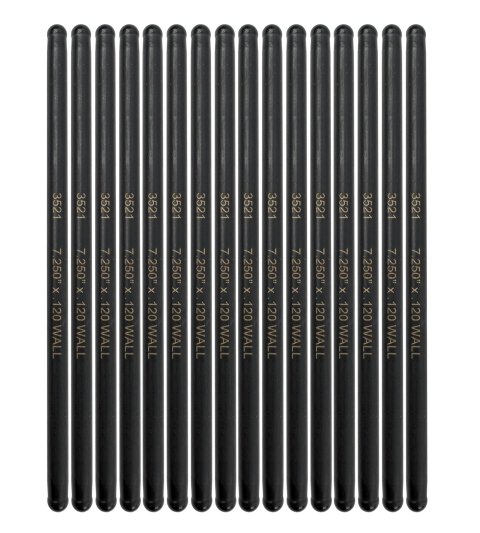 Manley Chromoly Swedged End Pushrods 25224-16 Pushrod, Chromoly, End, 5/16 in. Diameter, 7.250 in. Length, Ball/Ball Ends, Set of 16