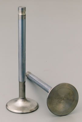 Manley Street Flo Valves 10717-8 Valves, Exhaust, Stainless Steel, 1.725 in. Diameter, .371 in. Stem, 5.350 in. Length, Chevy, Set of 8