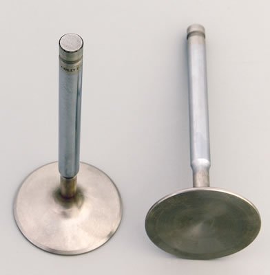 Manley Severe Duty Series Stainless Steel Valves 11865-8 Valves, Exhaust, Steel, 1.600 in. Diameter, .341 in. Stem, 5.121 in. Length, Chevy, Set of 8