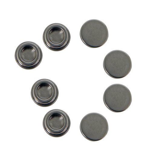Manley LocCap Wear Caps 42441-8 Lash Caps, Caps, Steel, 0.080 in. Thick, 0.313 in. Valve Stem Diameter, Set of 8