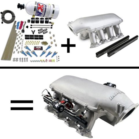 Nitrous Express (NX) Intake Manifolds, Fuel Injected INTAKE024 HOLLEY HI-RAM MANIFOLD FOR LS7 HEADS W/ NX DIRECT PORT