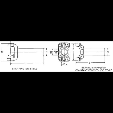 Spicer Drivetrain Products Slip Yokes 3-3-6501X Yokes, Yoke Assembly