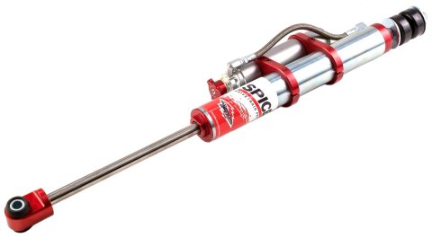 Spicer Drivetrain Products Performance Shock Absorbers for 2007-2017 WRANGLER, 2018 WRANGLER JK - 2023594 Shocks and Struts, Front, Remote Reservoir, Adjustable, Red, Silver, Jeep, Each