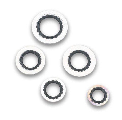 Earl's Performance Stat-O-Seals 178009ERL Washers, Stat-O-Seal, -6 AN, Aluminum with O-Ring, Pair