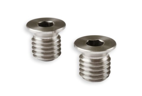 Earl's Performance Plugs LT0002ERL Fitting, Plug, Vacuum Pump, 12mm x 1.75, Male Thread, Stainless Steel, Natural Finish, Pair