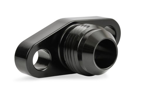 Earl's Performance AN Port Adapters GT0001ERL Fitting, Adapter, Flange to AN, Straight, Aluminum, Black Anodized, -10 AN, -10 AN, Each