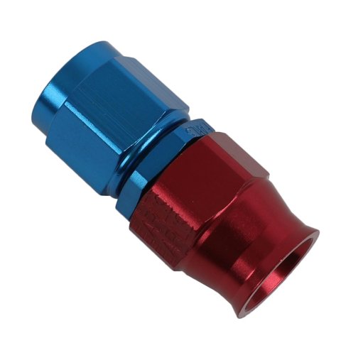 Earl's Performance Speed-Seal Hose Ends 600136ERL Fitting, End, Speed-Seal, Straight, -6 AN to Female -6 AN, Aluminum, Red/Blue Anodized, Each