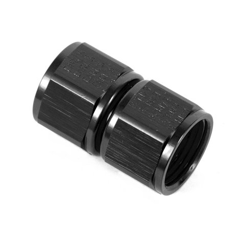Earl's Performance Couplers AT915108ERL Fitting, Coupler, Union, AN to AN, Straight, Aluminum, Black Anodized, -8 AN, -8 AN, Each