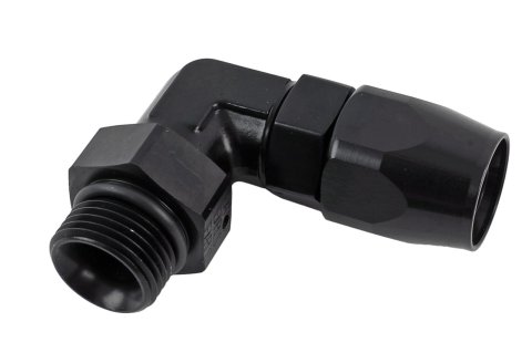 Earl's Performance Swivel-Seal Hose Ends AT849010ERL Fitting, End, Swivel Seal, 90 Degree, Aluminum, Black Anodized, -10 AN Swivel, -10 AN O-Ring Male, Each